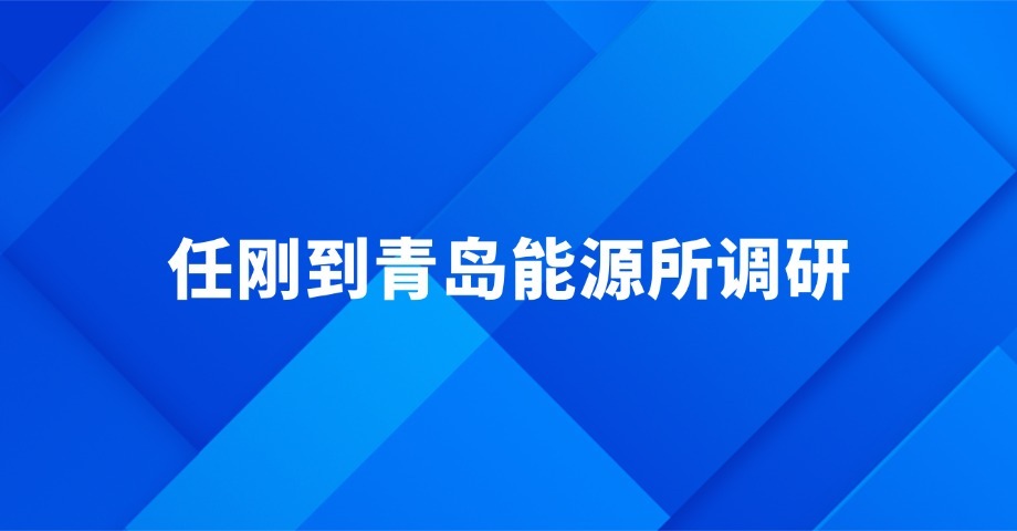 任刚到中国科学院青岛生物能源与过程研究所调研