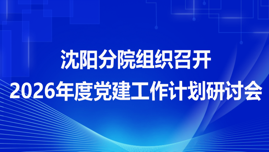 沈阳分院组织召开2026年度党建工作计划研讨会